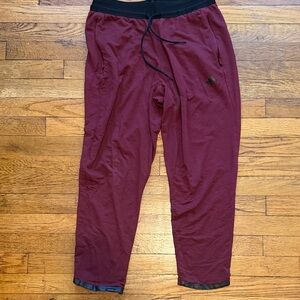 adidas Men's Maroon Athletic Jogger Pants